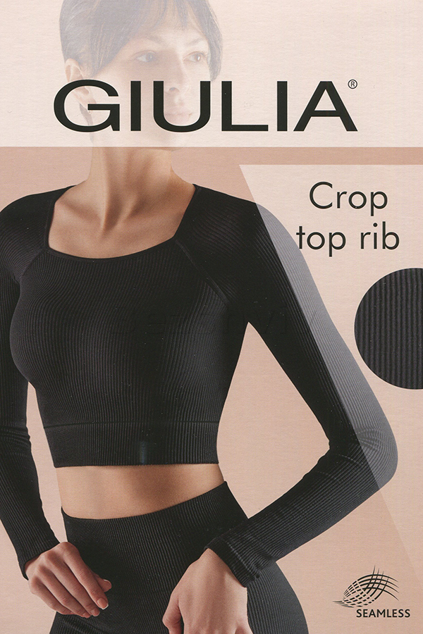 Безшовна кофта у рубчик оптом GIULIA CROP TOP RIB