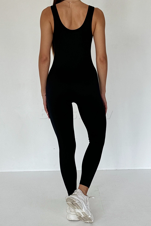 Безшовний комбінезон оптом NTF Jumpsuit RIB Long