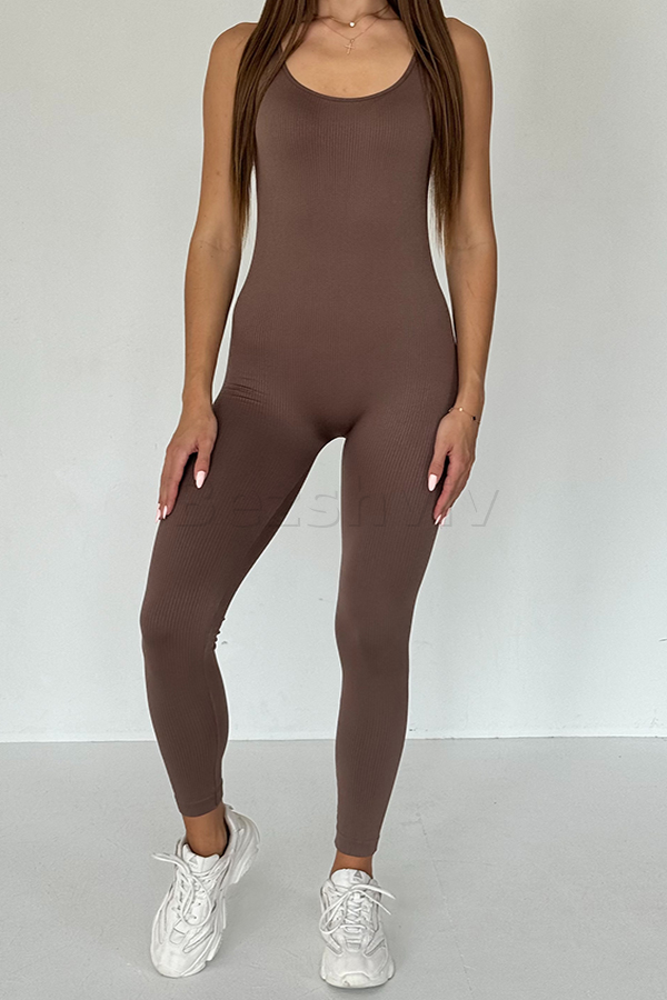 Безшовний комбінезон оптом NTF Jumpsuit RIB Long