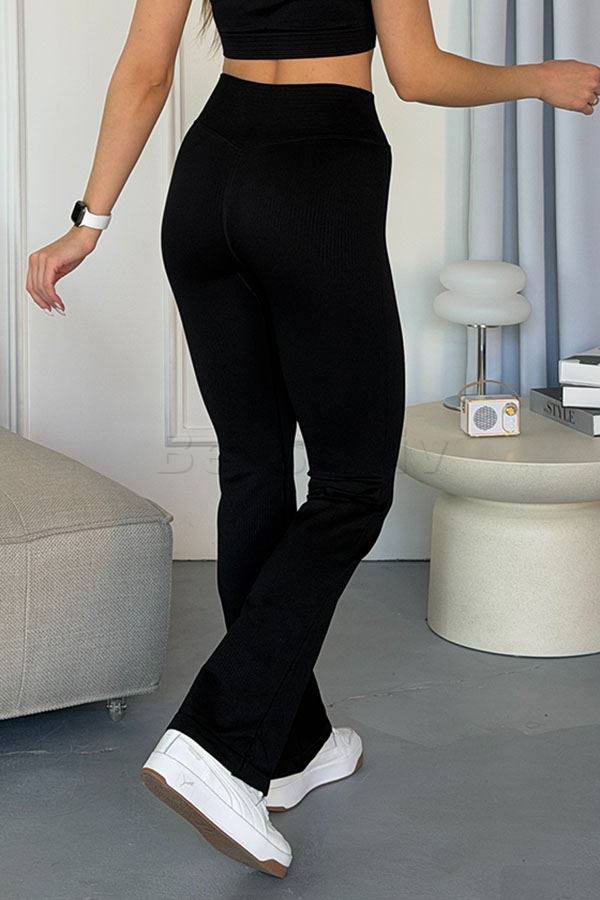 Безшовні лосини кльош оптом KOLGOTOFF Leggings DEFINE FLARED RIBBED LUXE