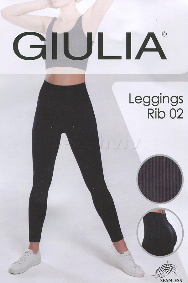 Легінси безшовні в рубчик оптом GIULIA Leggings RIB model 02 без пуш ап