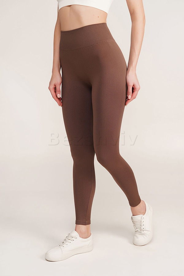 Легінси безшовні в рубчик оптом GIULIA Leggings RIB model 02 без пуш ап