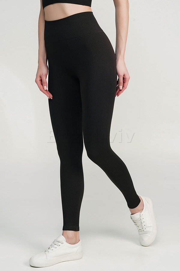 Легінси безшовні в рубчик оптом GIULIA Leggings RIB model 02 без пуш ап