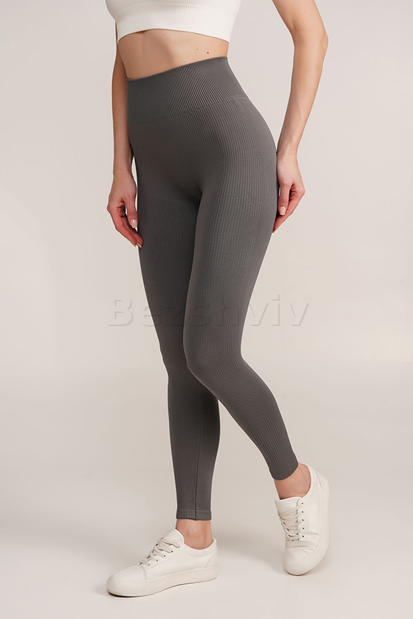 Легінси безшовні в рубчик оптом GIULIA Leggings RIB model 02 без пуш ап
