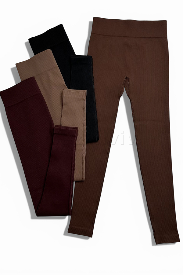 Легінси безшовні в рубчик оптом KOLGOTOFF Leggings Basic Ribbed plus size