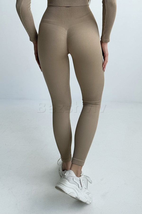 Легінси безшовні в рубчик оптом KOLGOTOFF Leggings RIBBED PUSH-UP