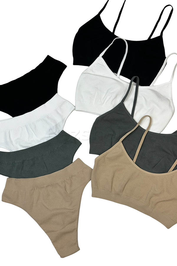 Трусики безшовні стрінг у рубчик оптом NTF String briefs RIB