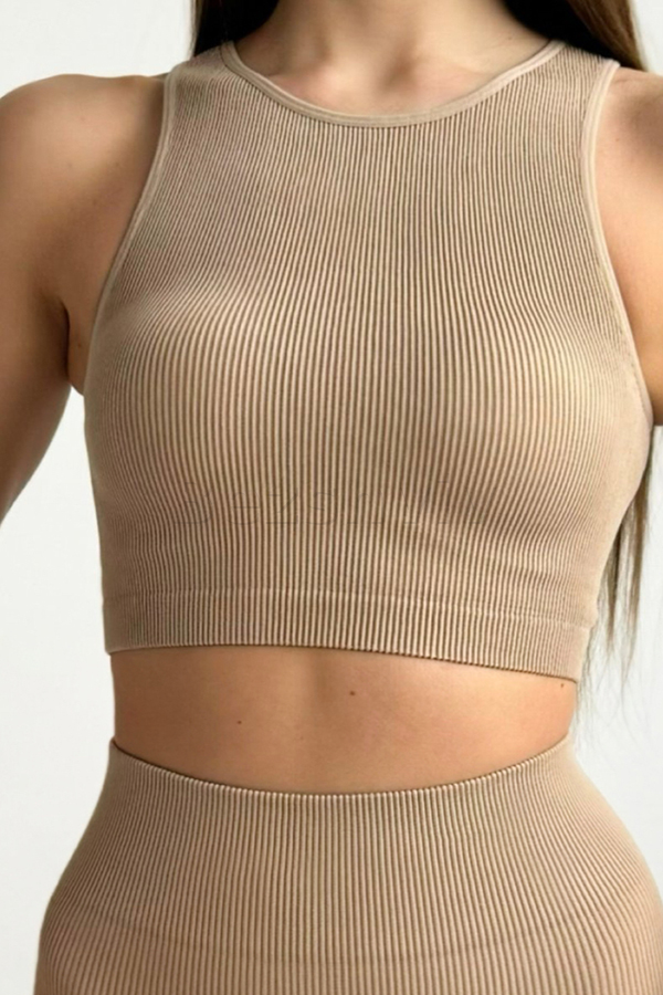 Топ-майка бесшовная в рубчик оптом KOLGOTOFF TOP RIBBED