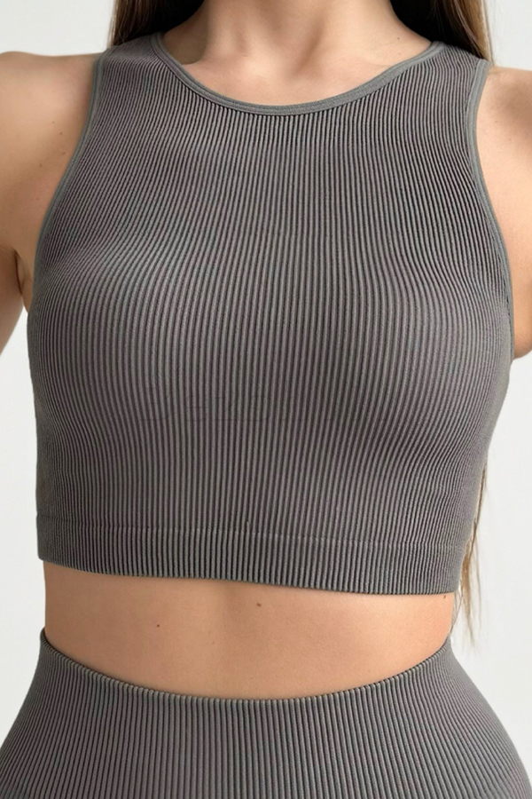 Топ-майка бесшовная в рубчик оптом KOLGOTOFF TOP RIBBED