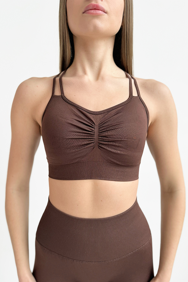 Бесшовный спортивный топ оптом KOLGOTOFF TOP Define Seamless