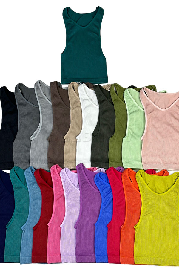 Топ безшовний в рубчик оптом NTF Halter TOP Rib