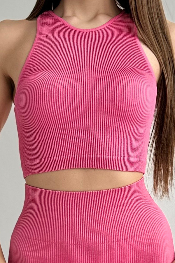 Топ безшовний в рубчик оптом NTF Halter TOP Rib