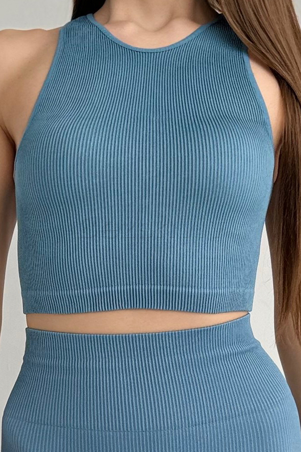 Топ безшовний в рубчик оптом NTF Halter TOP Rib