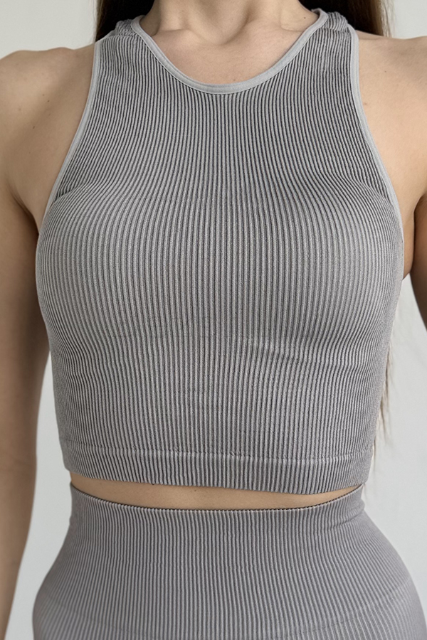 Топ безшовний в рубчик оптом NTF Halter TOP Rib