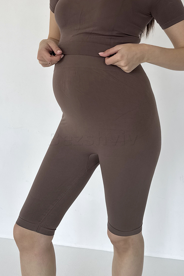 Бесшовные шорты для будущих мам оптом NTF Mama Tracks