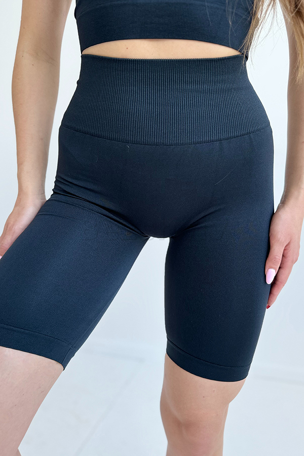 Бесшовные велосипедки с эффектом пуш-ап оптом NTF Tracks Shape