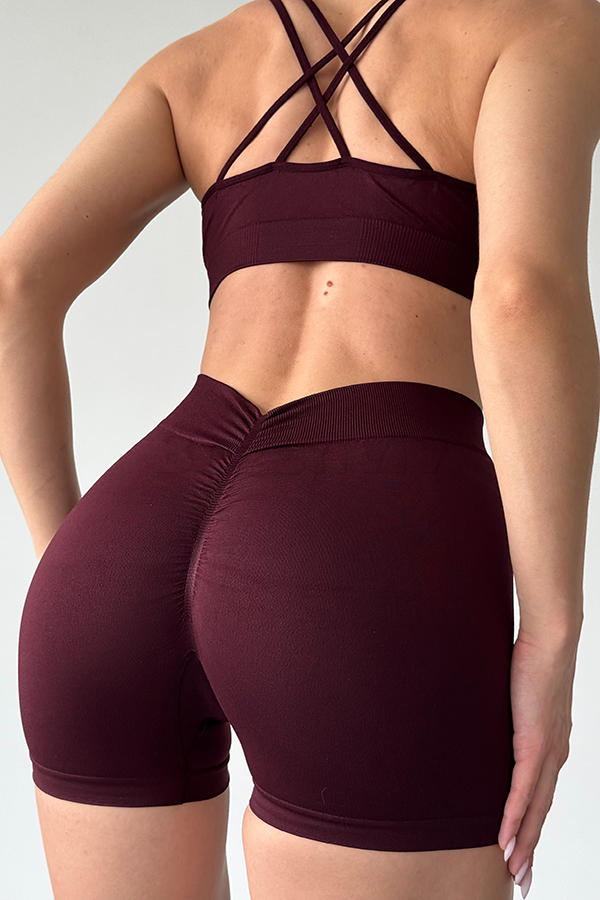 Бесшовные шортики с эффектом пуш-ап оптом NTF V-Shorts