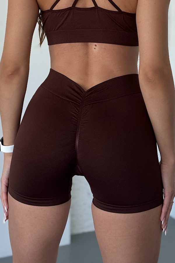 Бесшовные шортики с эффектом пуш-ап оптом NTF V-Shorts